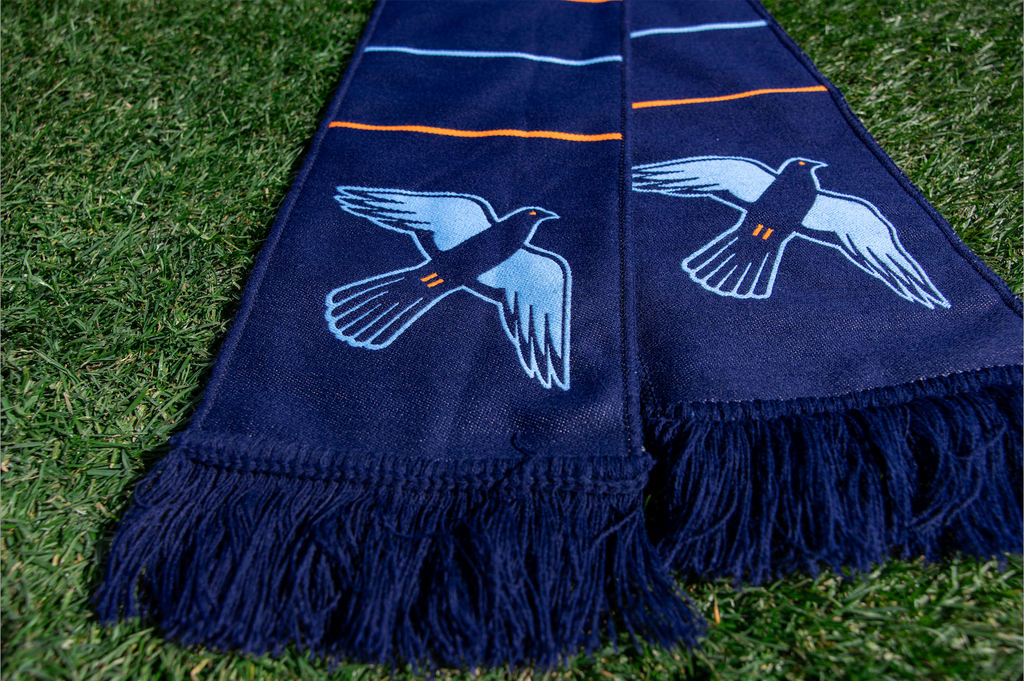 New York City FC II Navy Striped Pigeon Scarf