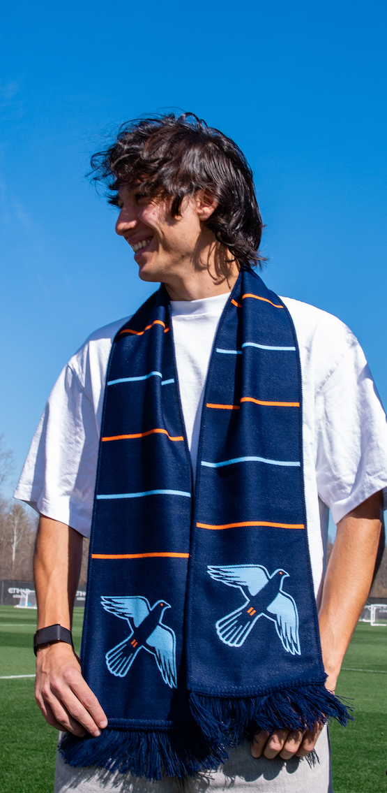 New York City FC II Navy Striped Pigeon Scarf